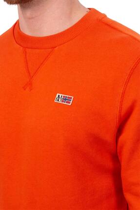 Sweatshirt - Sportswear - Heren - Regular Fit, Ronde Hals - Orange