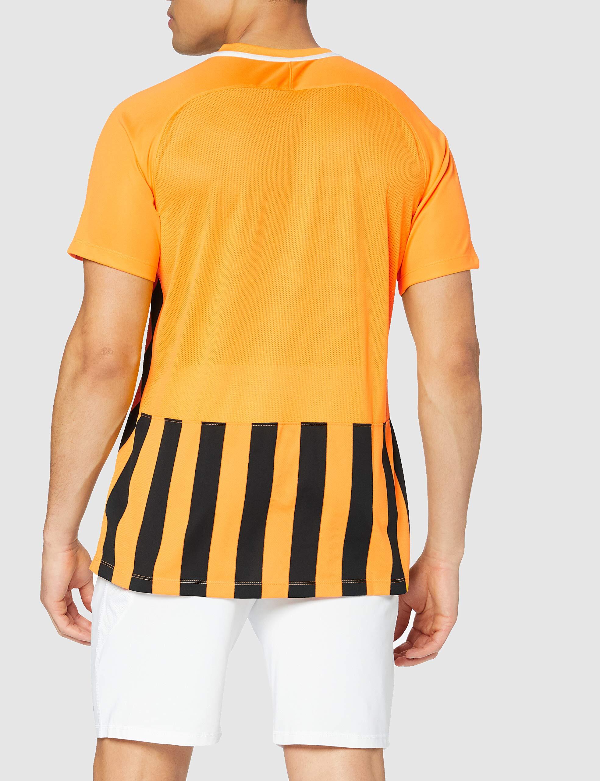 Nike Heren T-shirt Striped Division III in University Gold 3/4
