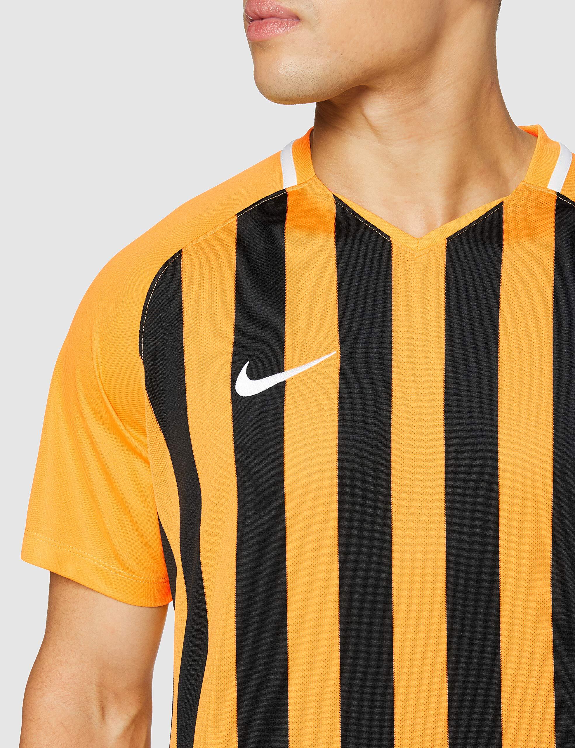 Nike Heren T-shirt Striped Division III in University Gold 2/4