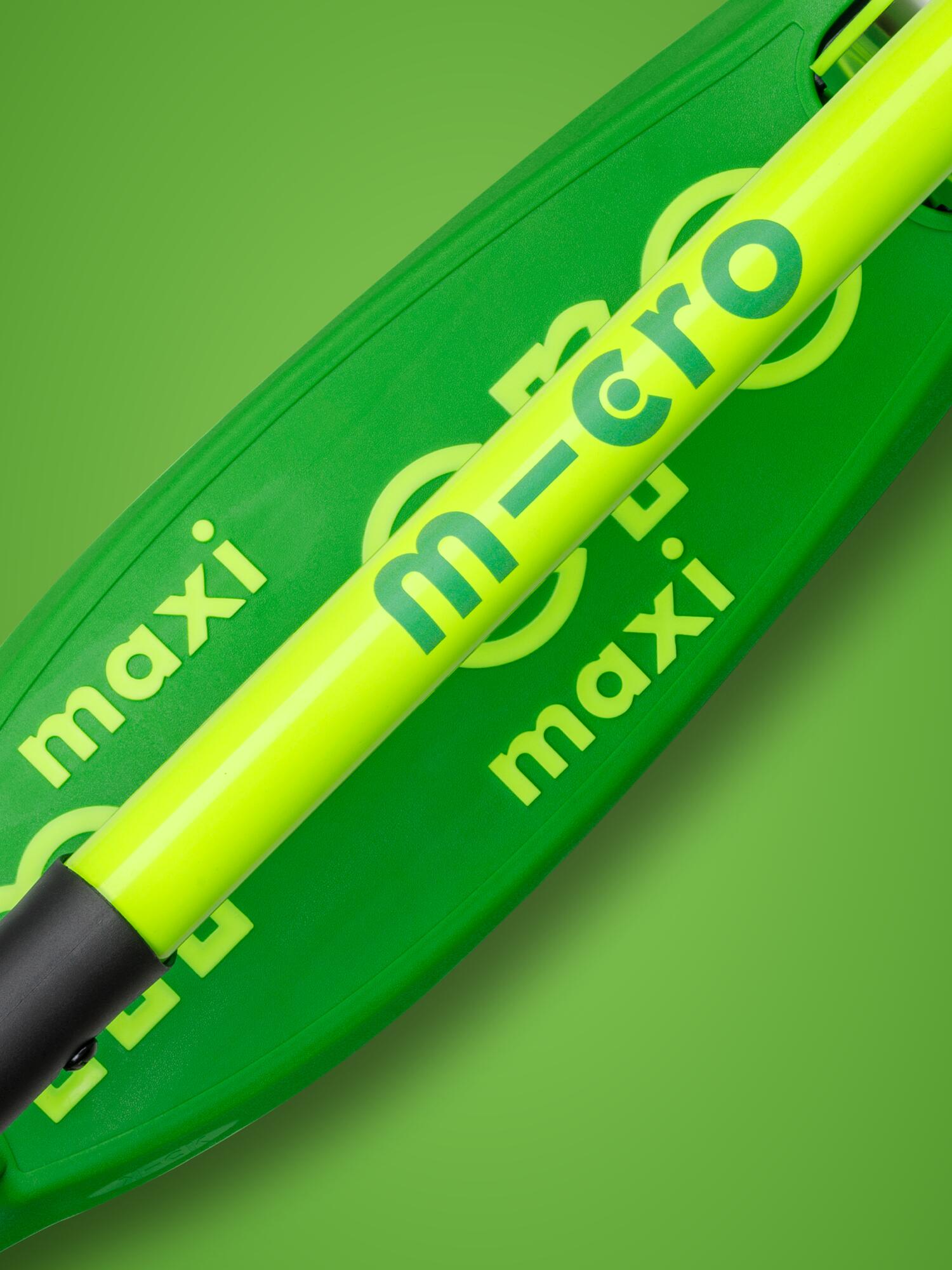 Patinete Infantil Micro Maxi Deluxe NEON Plegable LED Verde/Amarillo 7/7