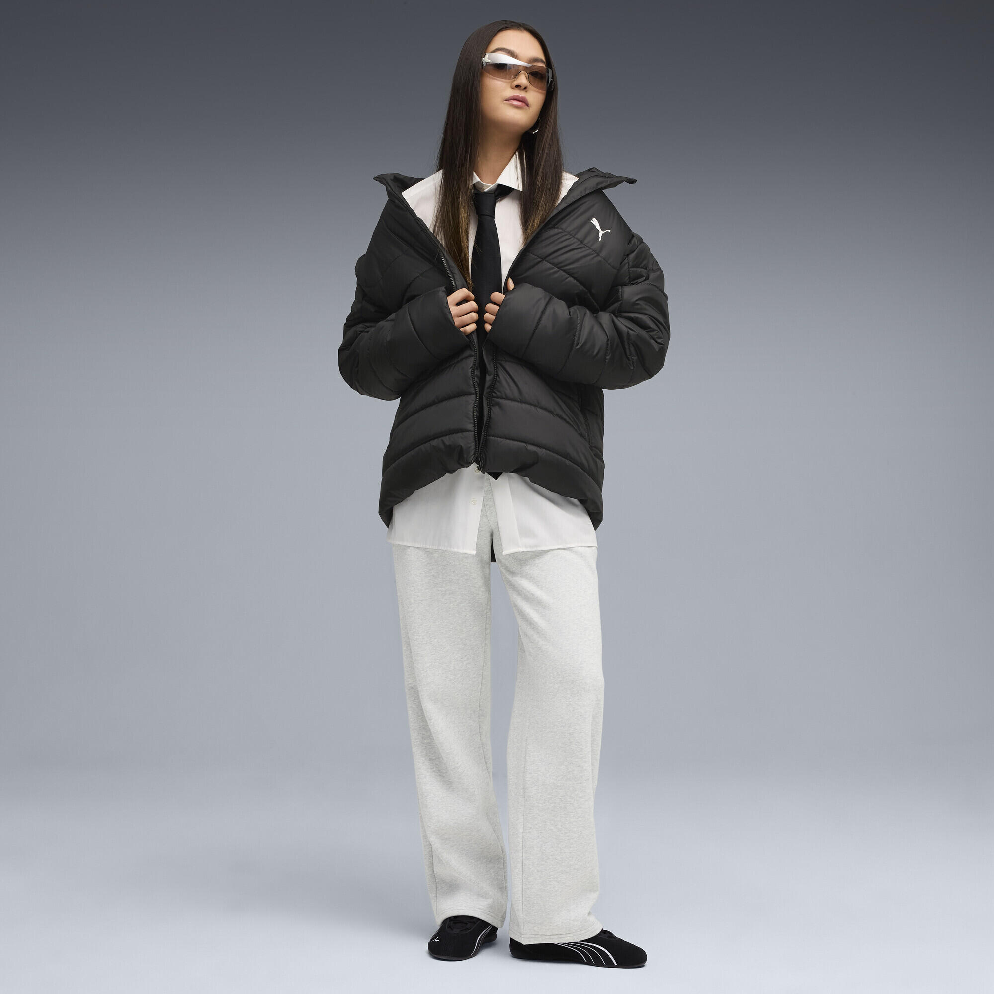 Damskie spodnie z prostymi nogawkami i małym logo No. 1 Essentials Comfort PUMA 4/5