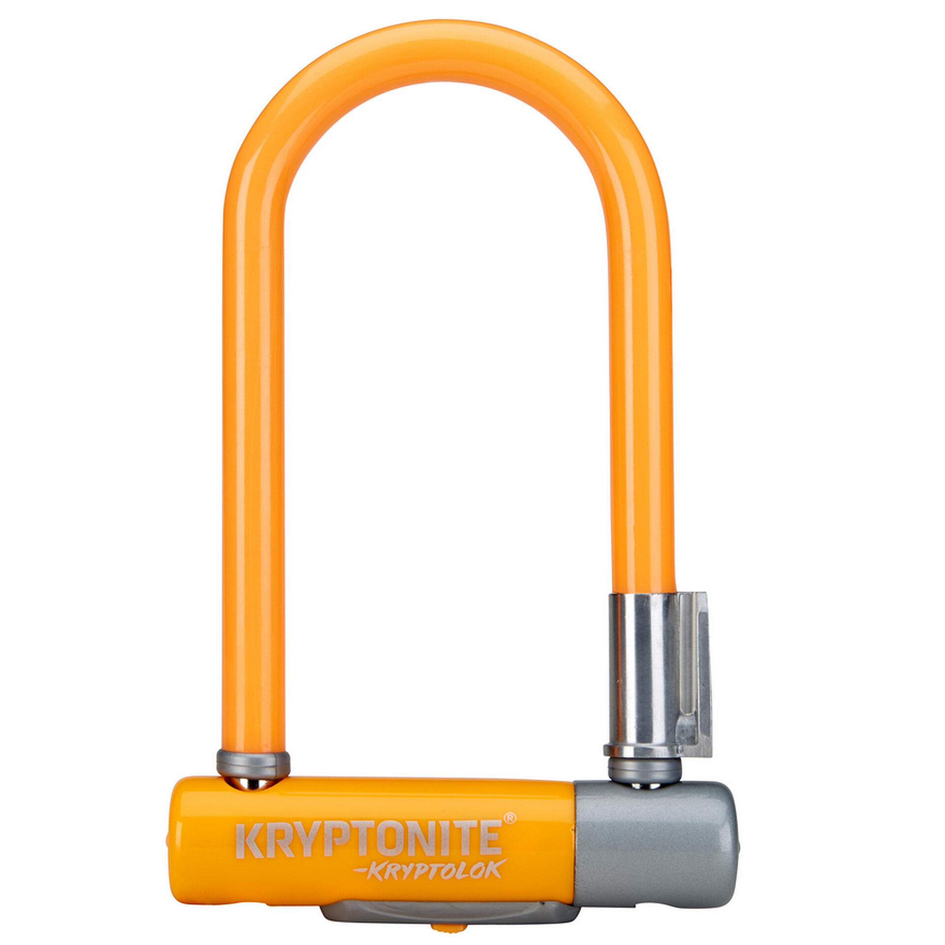 Kryptonite - Cadenas À Arceau « Kryptolok Mini-7 », Orange - Antivol - Gris|orange - Taille Unique - Decathlon