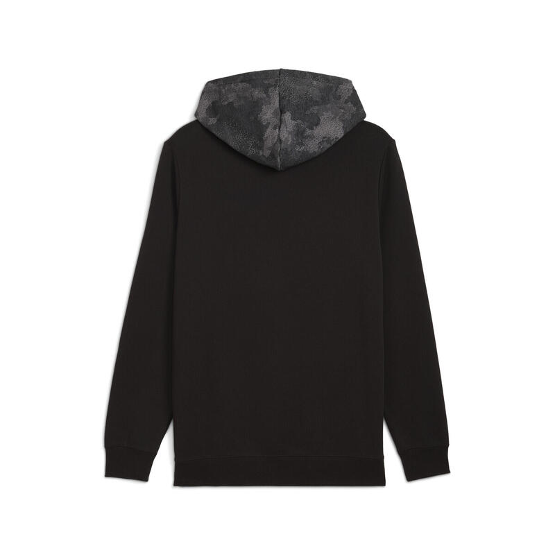 Pulover alergare bărbați camuflaj Essentials Camo Hoodie, albastru PUMA