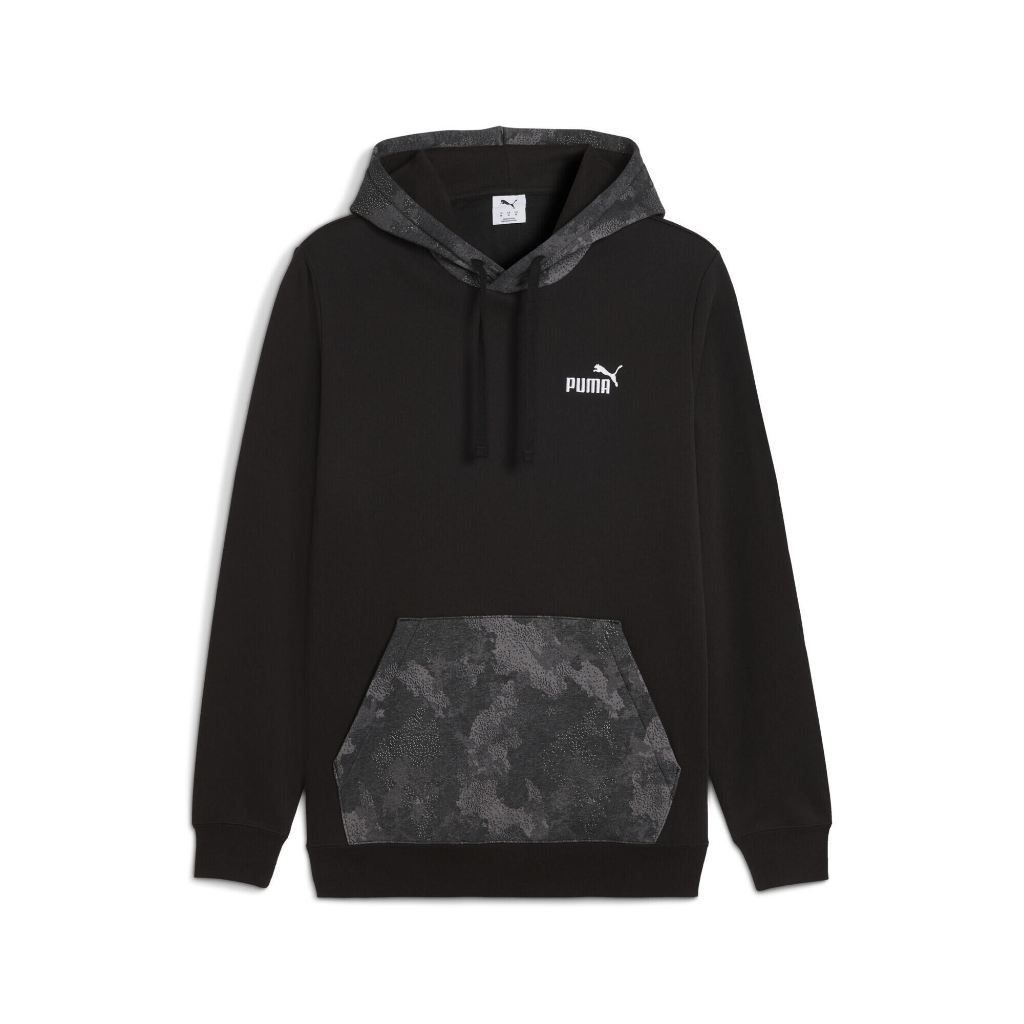 Męska bluza z kapturem Essentials Camo PUMA Black