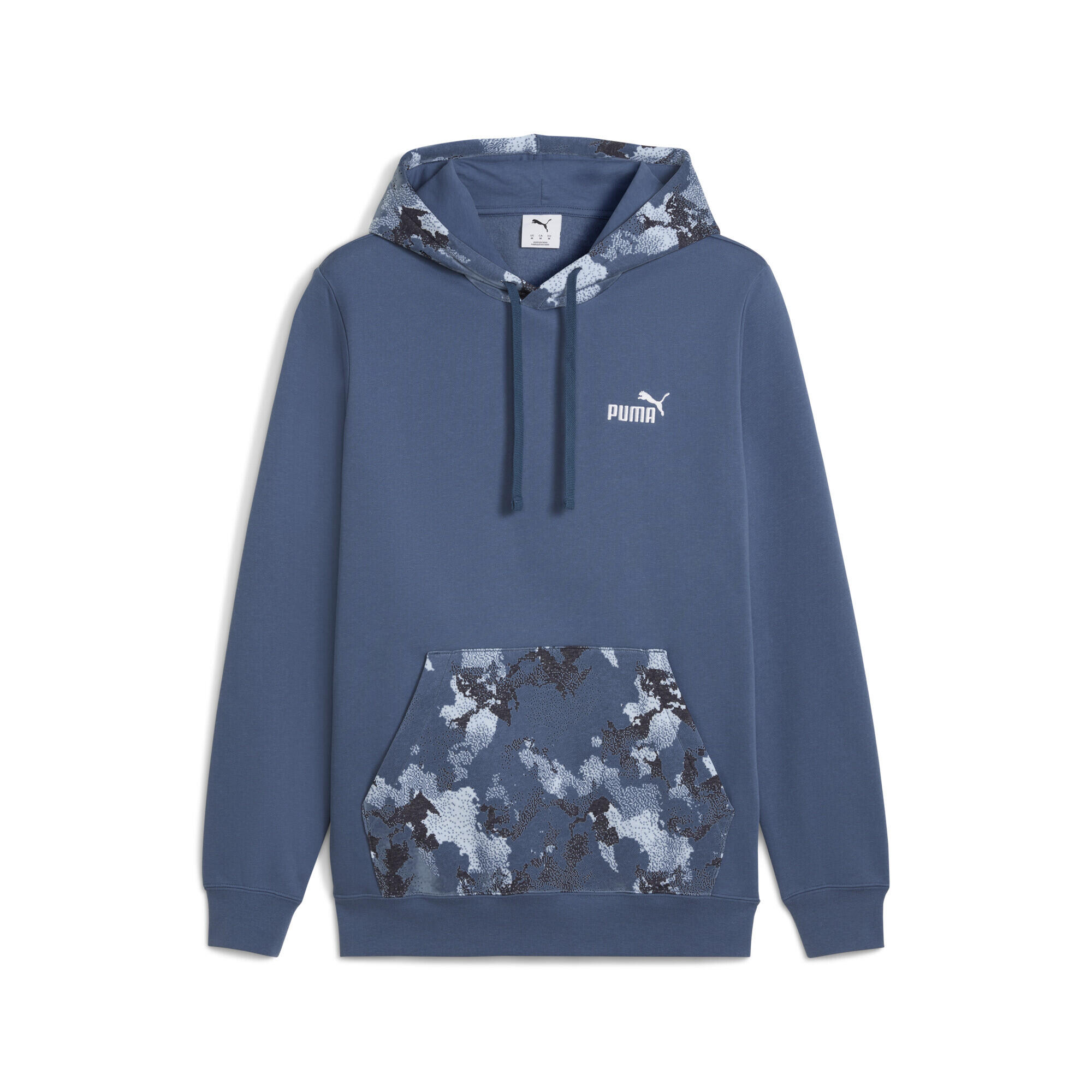 Męska bluza z kapturem Essentials Camo PUMA Dark Indigo Blue