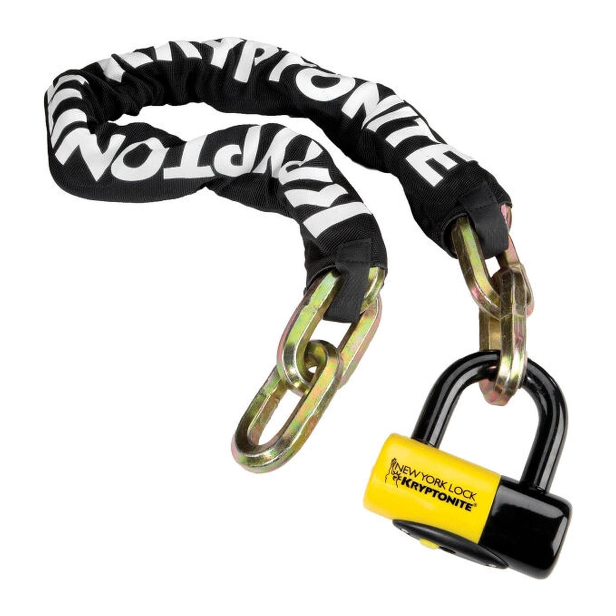 Kryptonite - Cadenas À Chaîne New York Fahgettaboudit 1410 - Antivol - Jaune|noir - Taille Unique - Decathlon