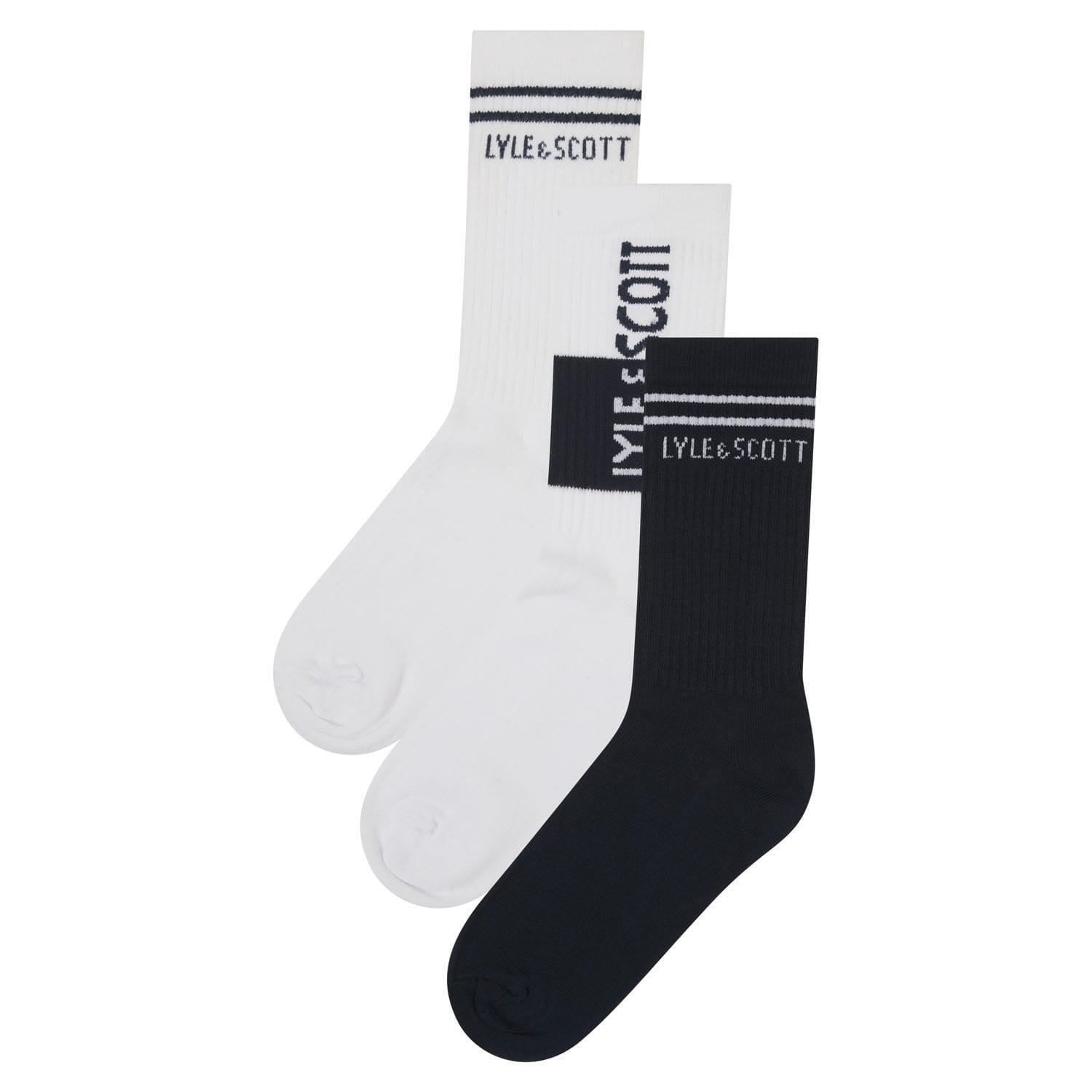 LYLE AND SCOTT Childrens/Kids Sport Socks (Pack of 3) (Blue)