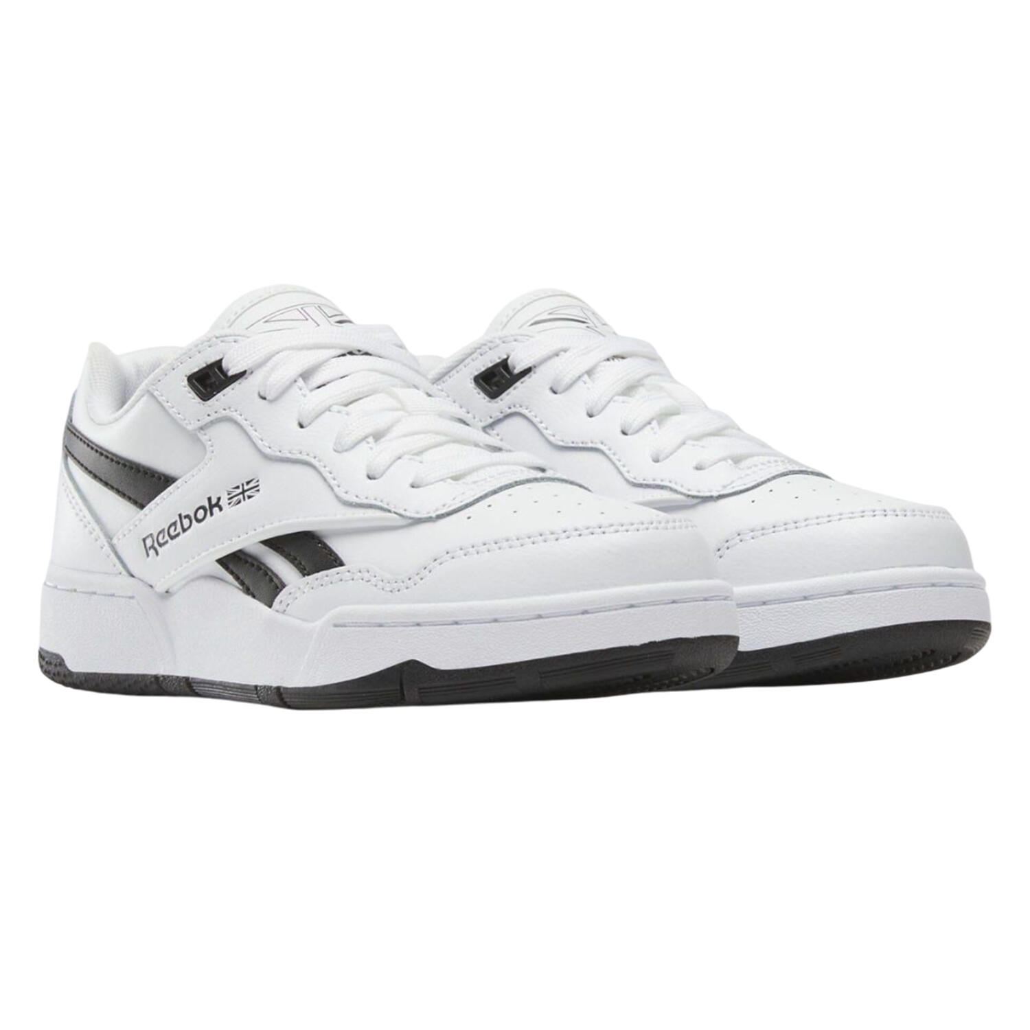 REEBOK Scarpe Sportive Pelle Bambini Reebok BB 4000 II Bianco Nero