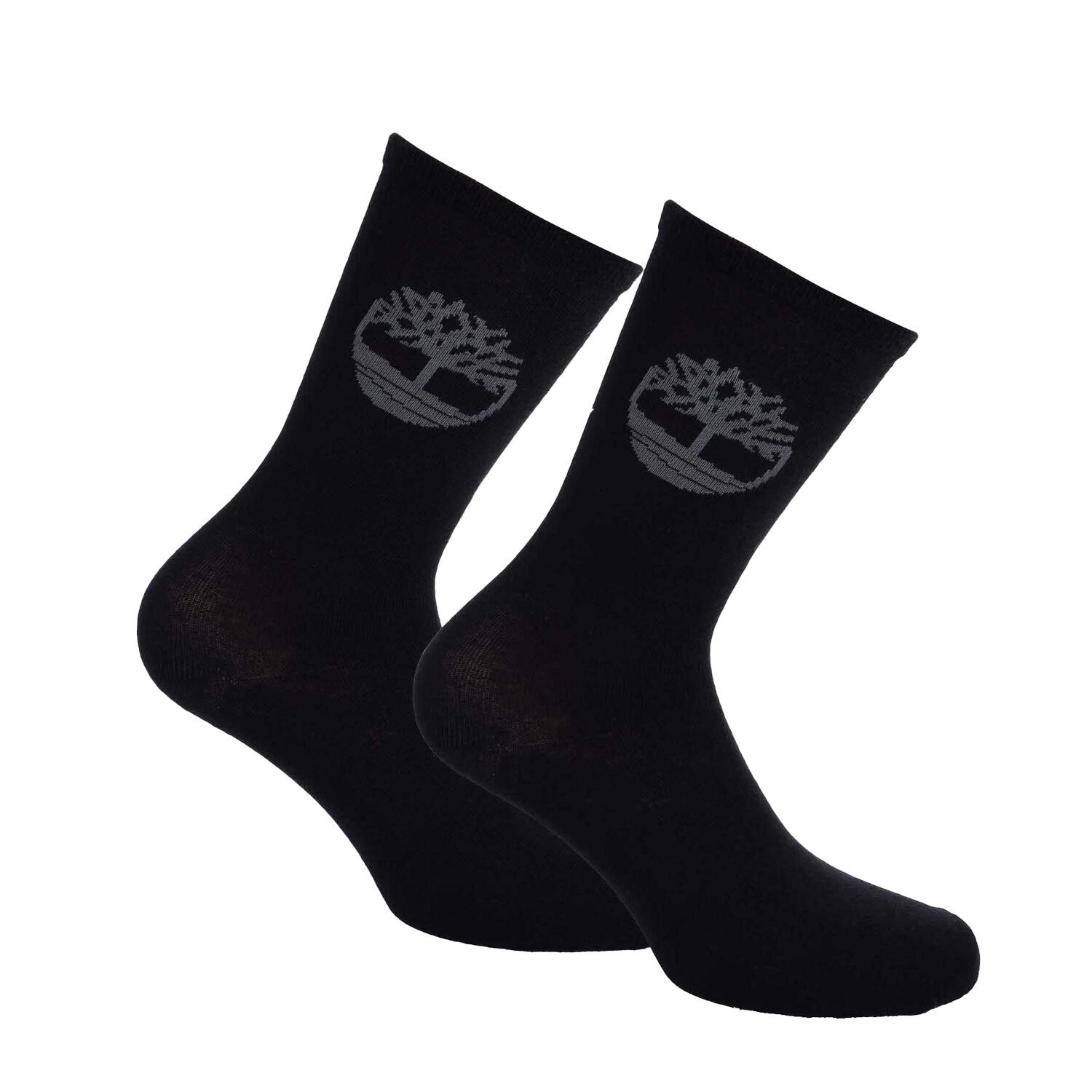 TIMBERLAND Mens Thermal Lightweight Crew Socks (Black)