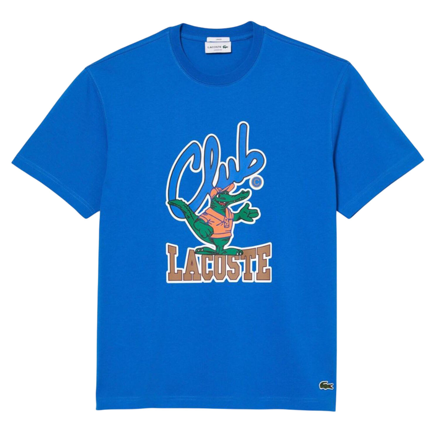 LACOSTE Unisex Adult Signature Relaxed Fit TShirt (Blue)