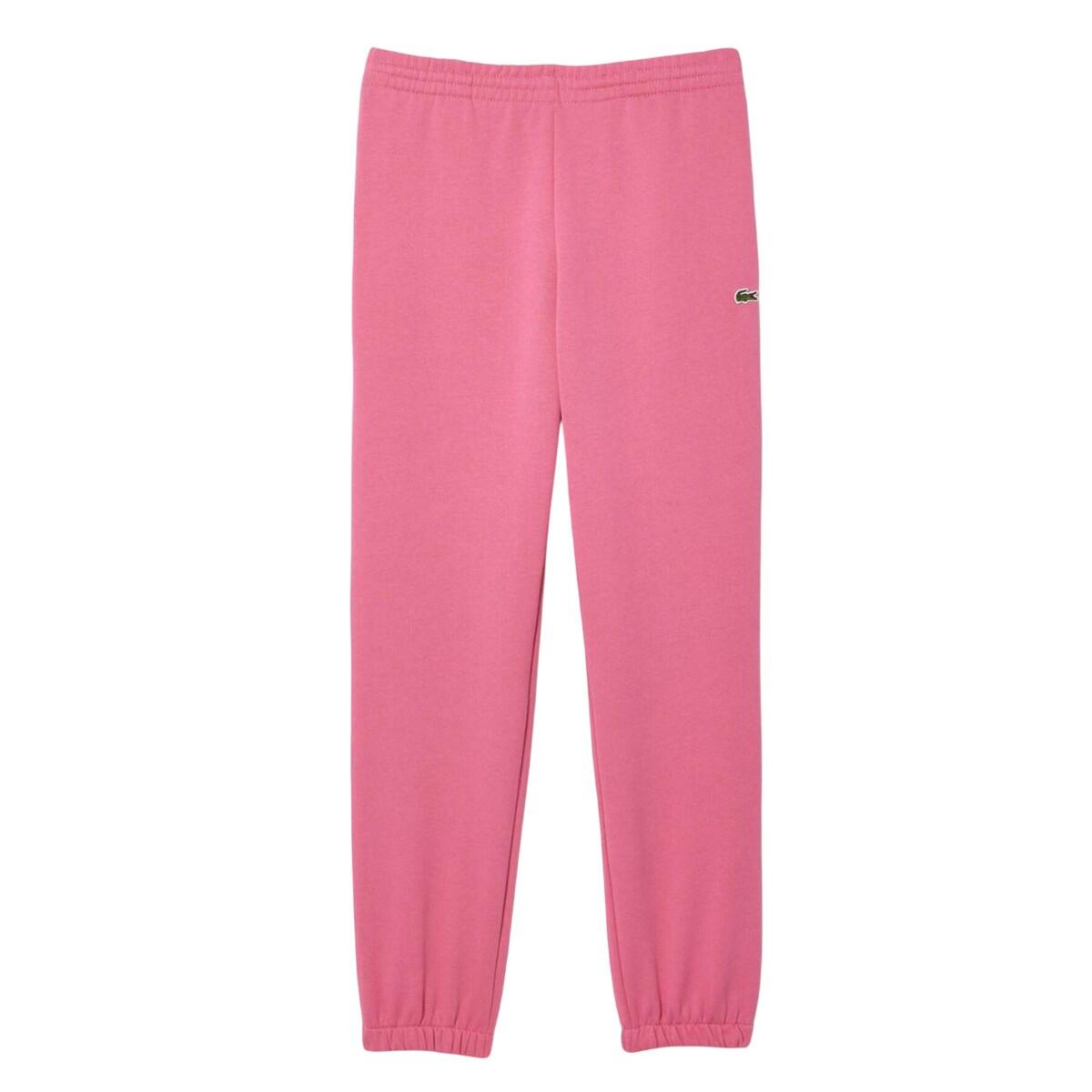 LACOSTE Pantaloni da jogging uomo Lacoste rosa in pile taglio regular