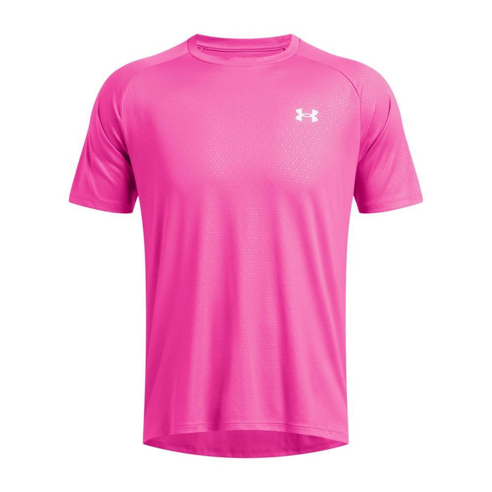 UNDER ARMOUR Mens Tech Embossed TShirt (Pink)