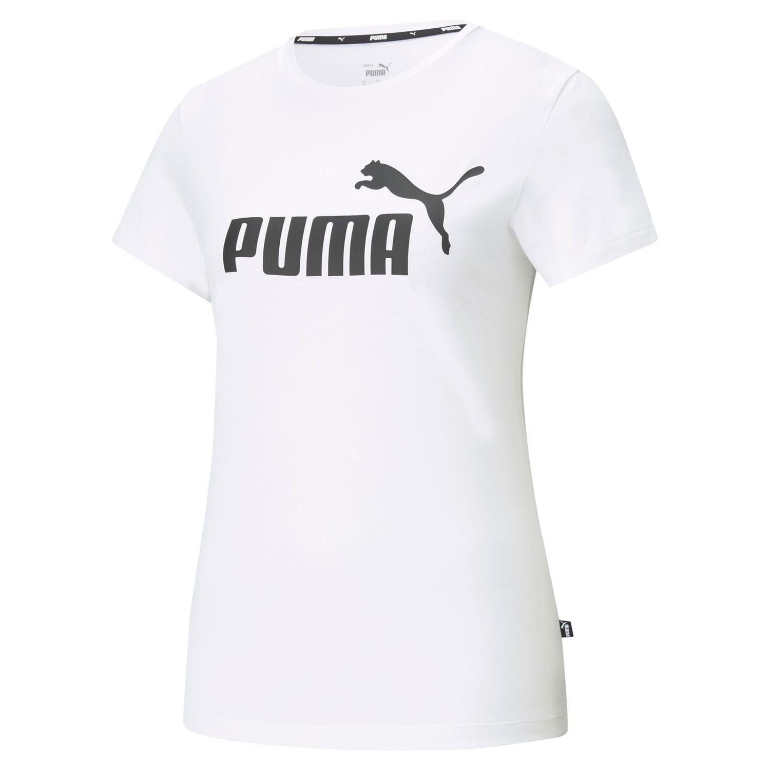 PUMA Maglietta Logo Donna Puma Essential Bianco