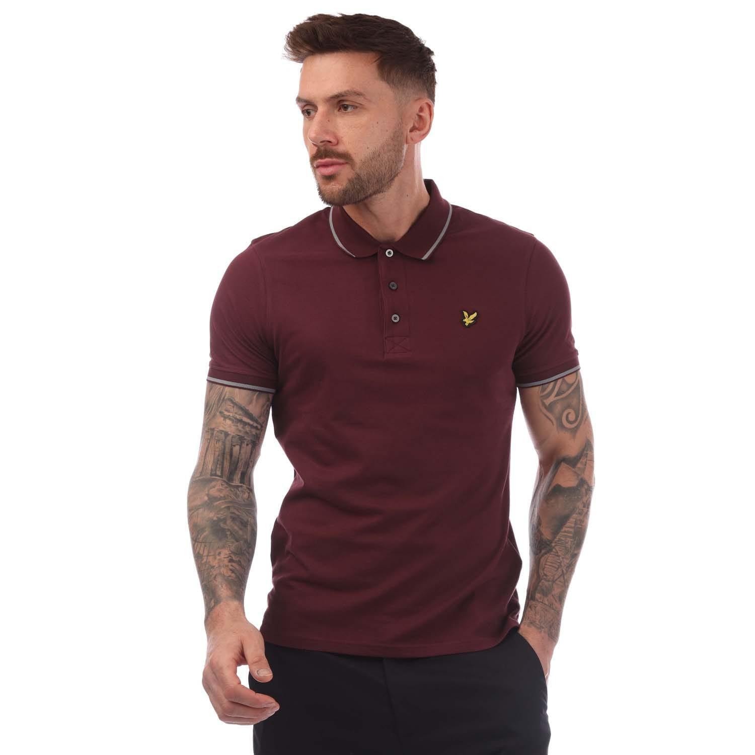 LYLE AND SCOTT Mens Tipped Polo Shirt (Burgundy)