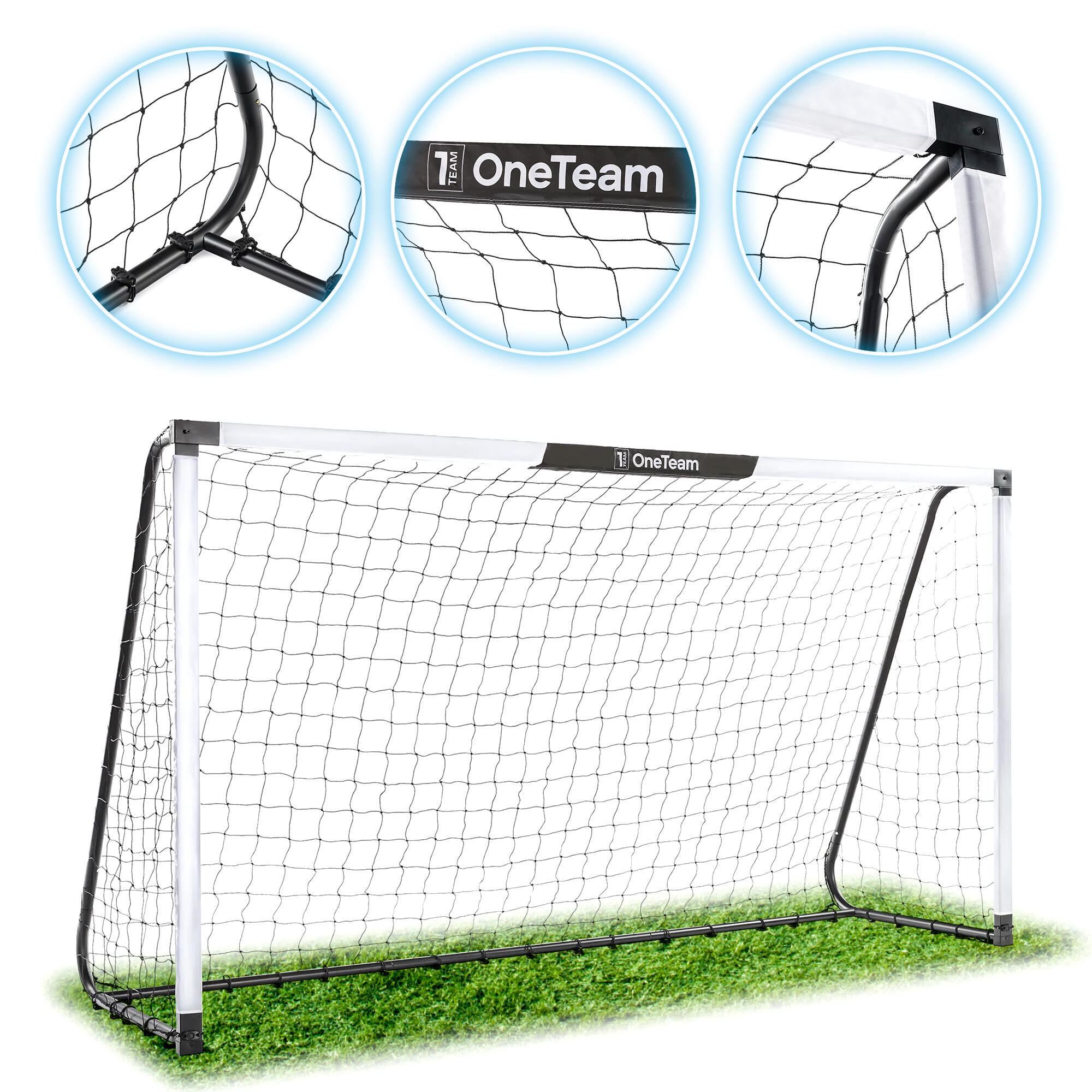 ONETEAM Baliza de futebol OneTeam One branca OT-SG3016 300 x 160 x 90 cm
