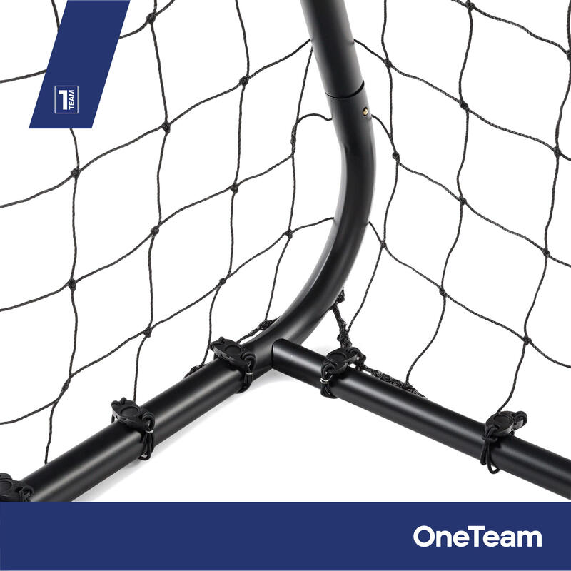 Bramka do piłki nożnej OneTeam One biała stal ocynkowana 300 x 160 x 90 cm