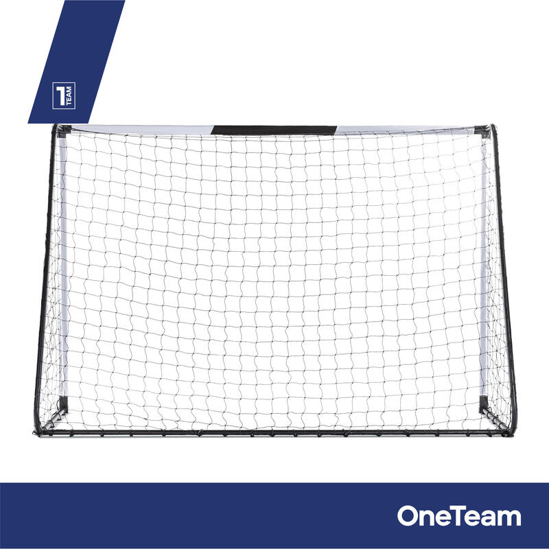 Bramka do piłki nożnej OneTeam One biała stal ocynkowana 300 x 160 x 90 cm