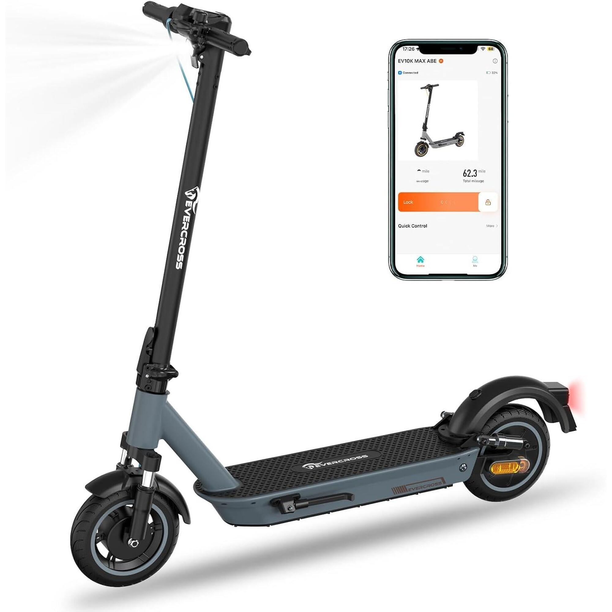 Evercross - Trottinette Électrique Ev10k Max Abe-moteur 400w-double Frein-app-15.6ah/18.2ah - Trottinette Électrique - Bleu - No Size - Decathlon