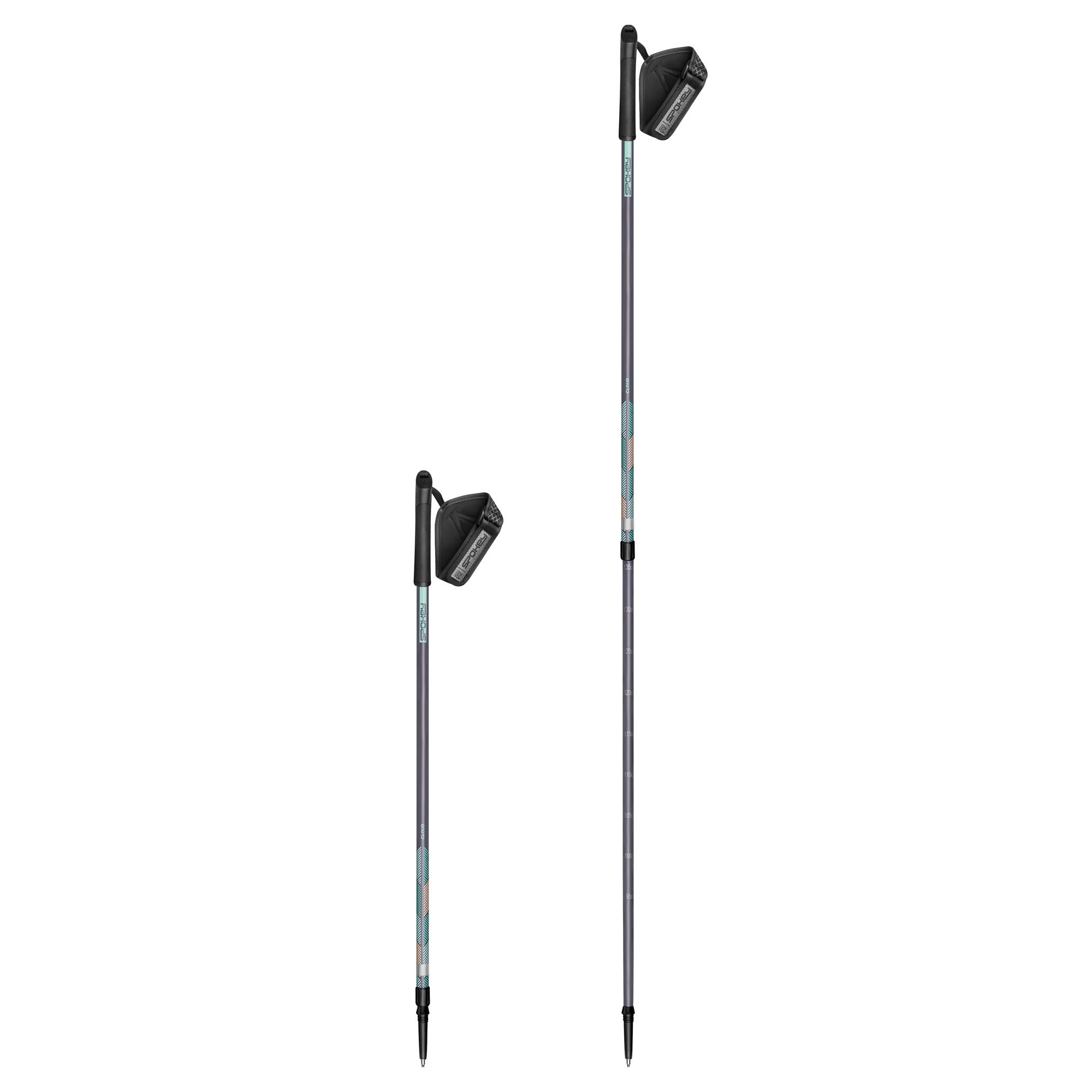 Kije Nordic Walking teleskopowe z amortyzacją Spokey Cloud 4/5