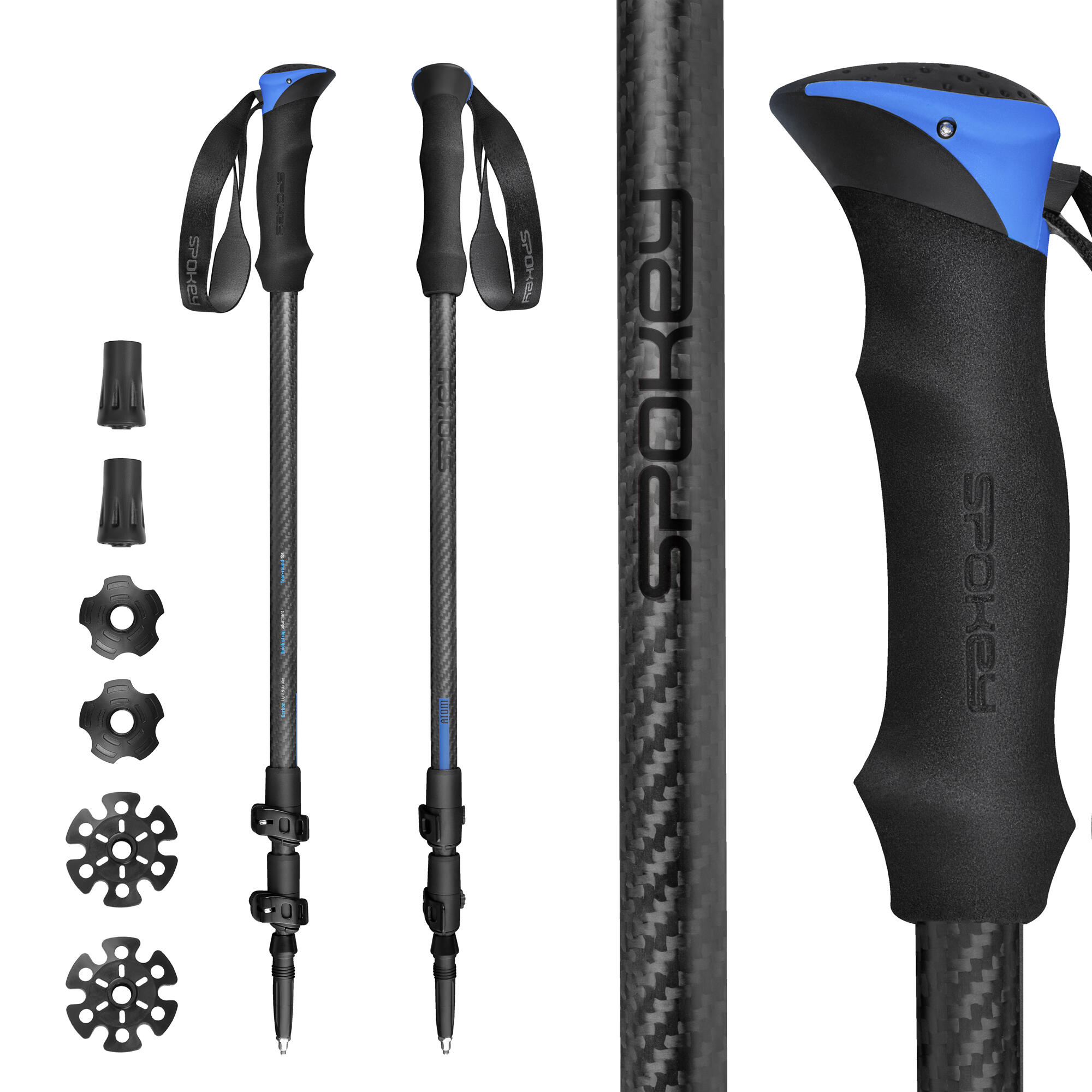 Kije trekkingowe ultralekkie z włókna węglowego Spokey Atom 1/7