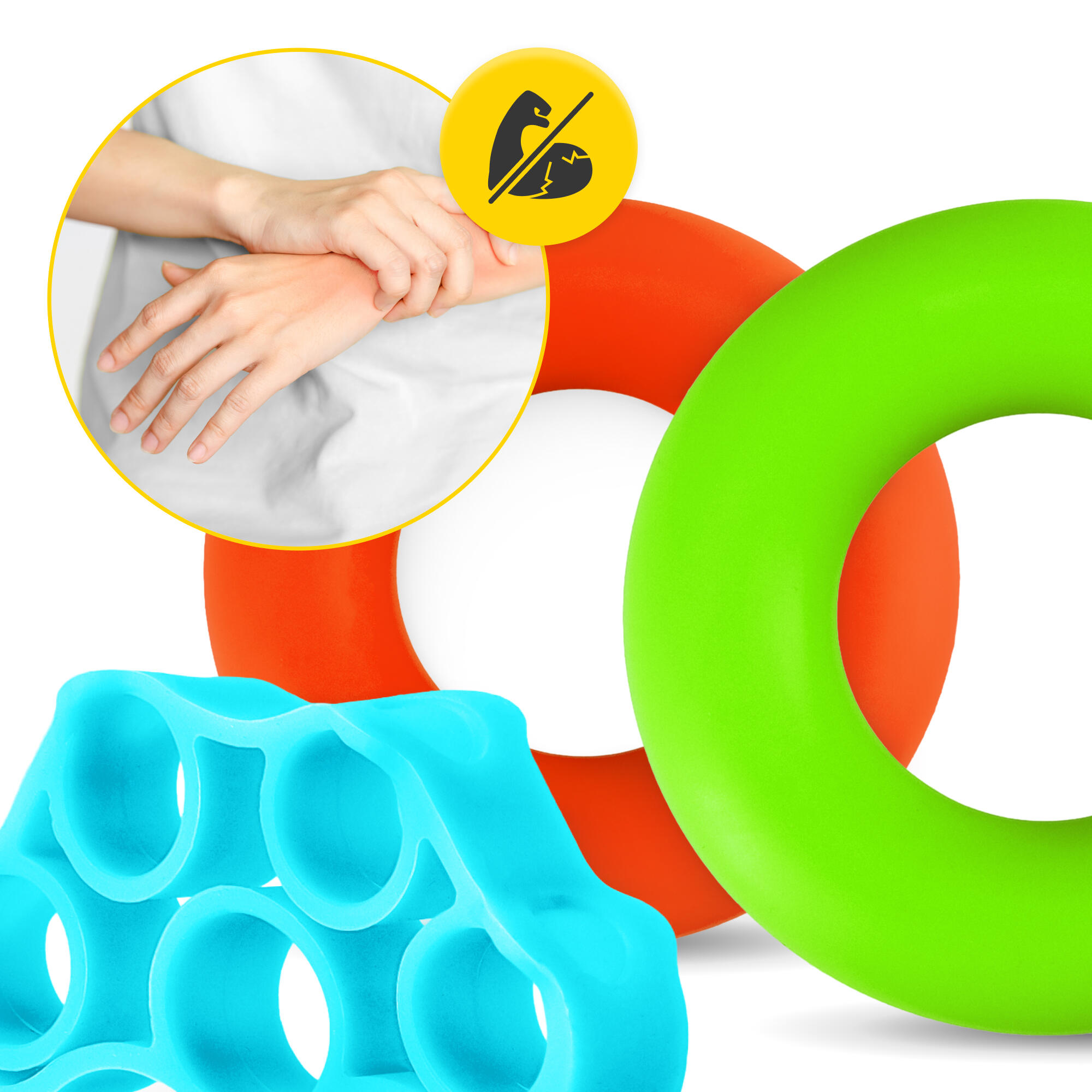 Sada 9AC gum na cvičení prstů a rehabilitaci 4FIZJO 3/7