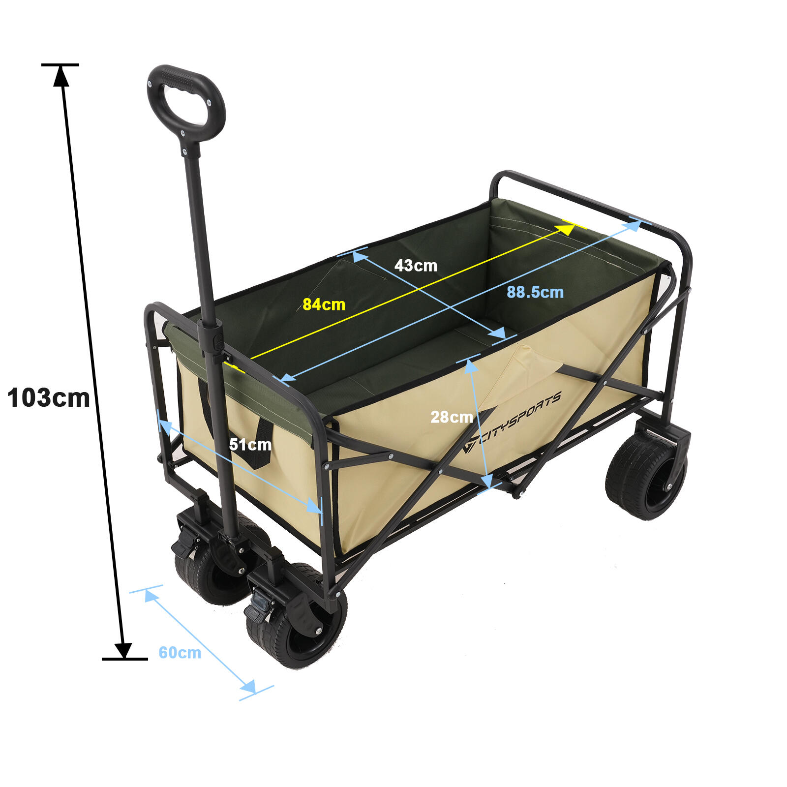 Chariot de Camping Pliable. Chariot de Transport Pliant pour Matériel de Camping 5/8