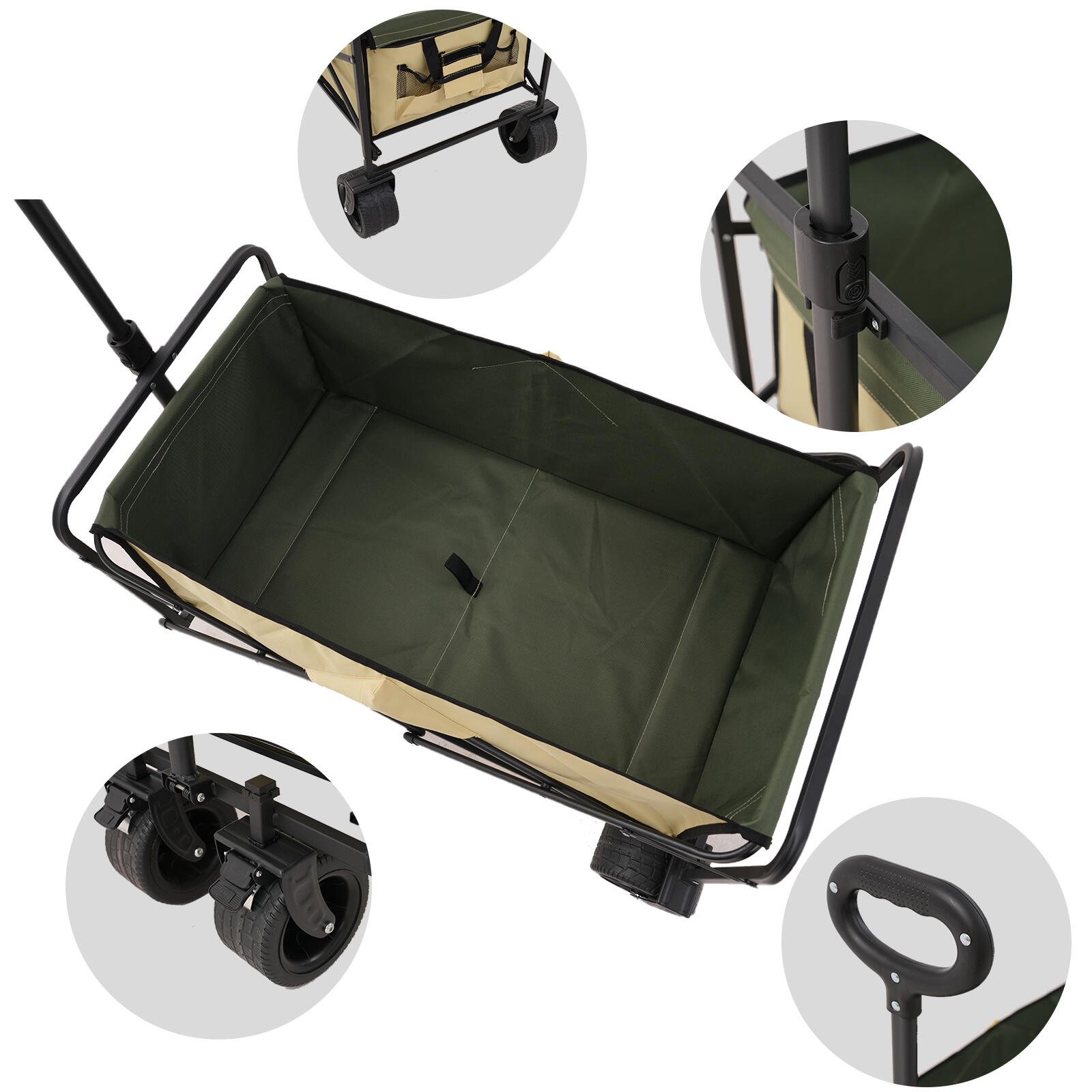Chariot de Camping Pliable. Chariot de Transport Pliant pour Matériel de Camping 4/8