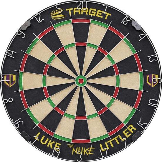Luke Littler Dartbord Set met 6 Dartpijlen en Werplijn