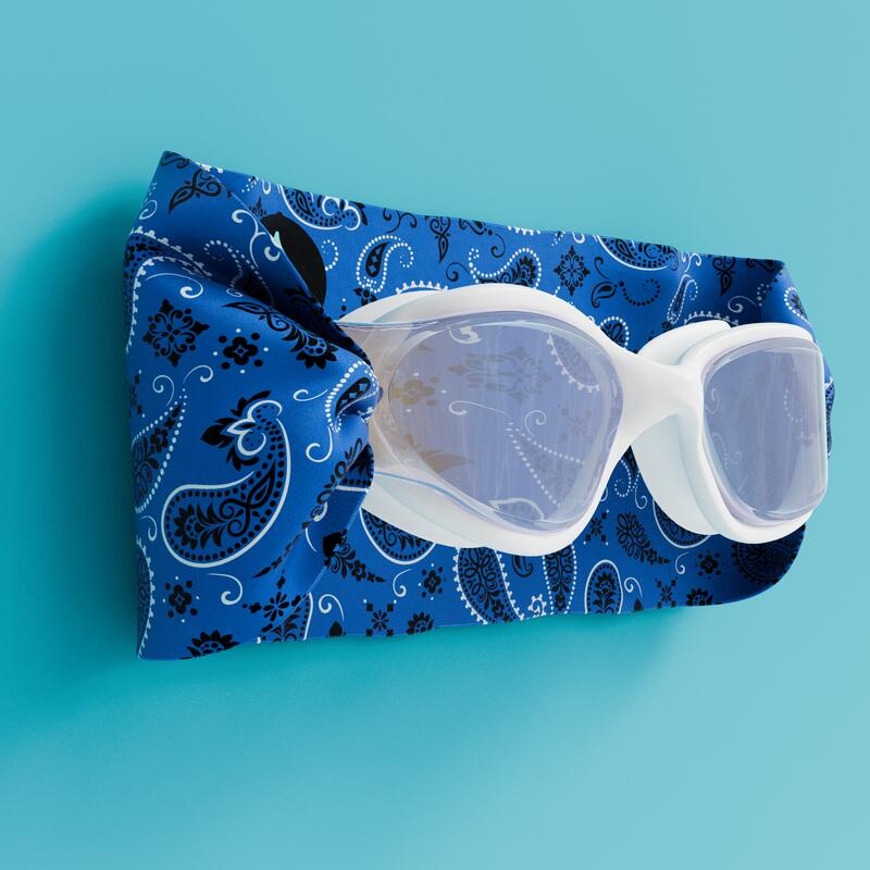 Óculos de natação adulto – Idade 11+ – Branco – Bandana Navy 4/5