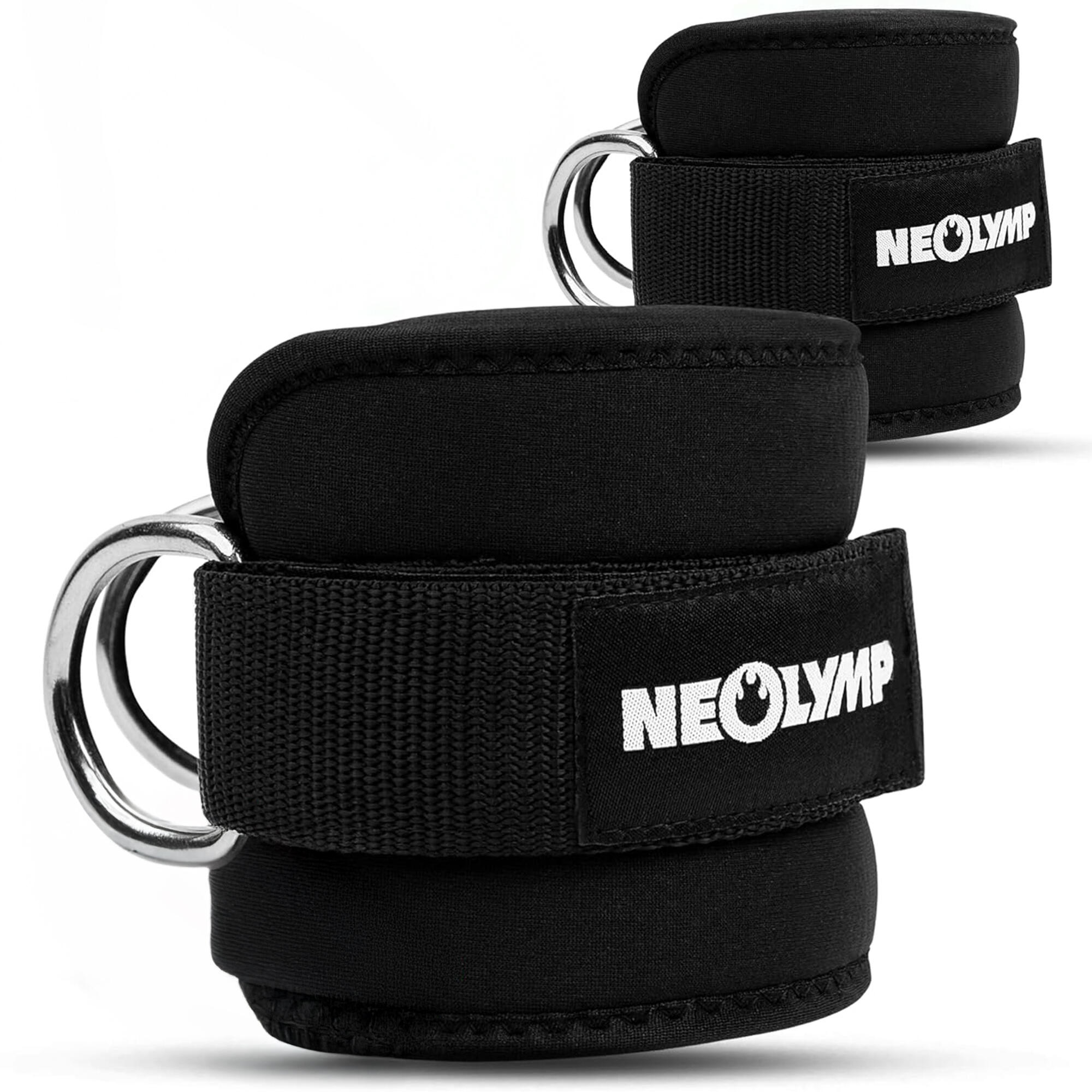 NEOLYMP Fußschlaufen Kabelzug 2er Set - Kickbase Fußschlaufe mit komfortabler Polsterung