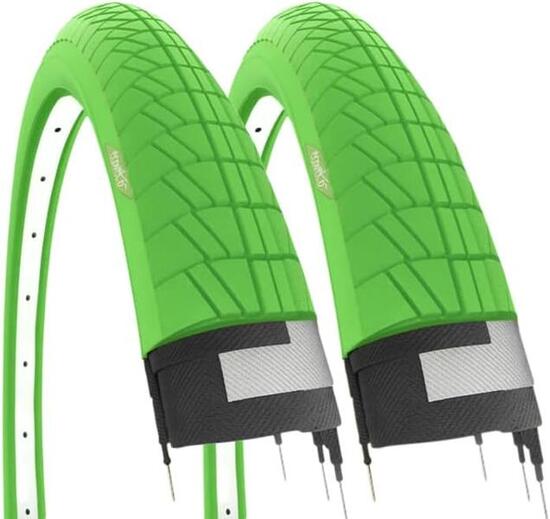 2 copertoni verdi 20x1.75 pneumatici bici 20 x 1.75 bicicletta graziella EV