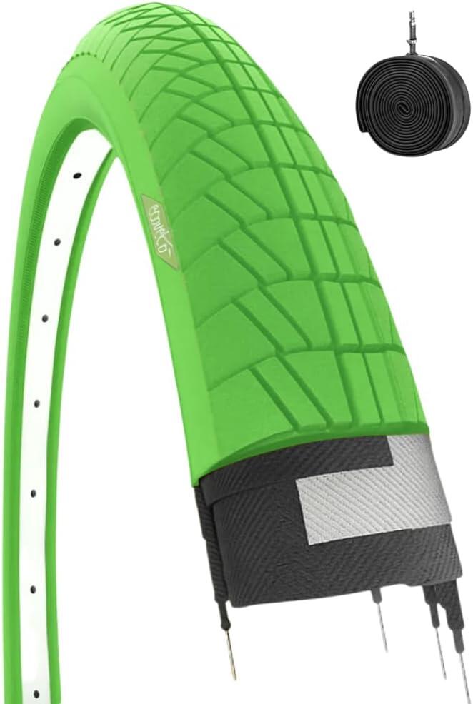 ECOVELO Copertone verde 20X1.75 + camera, pneumatico 20 X 1.75 bici  graziella EV