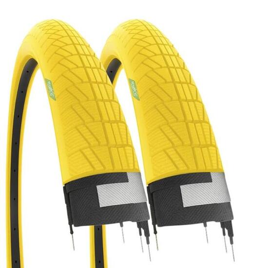 2 copertoni gialli 20x1.75 pneumatici bici 20 x 1.75 bicicletta graziella EV