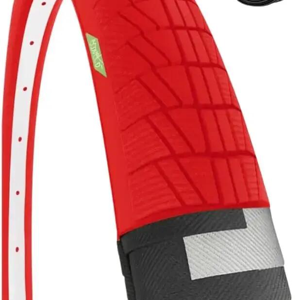 Tyre red 20X1.75+inner tube, tyre 20 X 1.75 Graziella bike EV