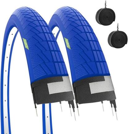 2 Reifen blau 20x1.75+Schläuche, Reifen Fahrrad 20x1.75 graziella EV