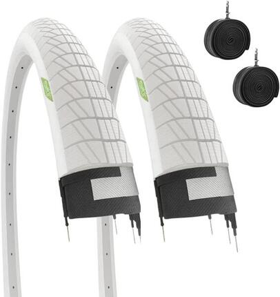 2 Reifen weiß 20x1.75+Schläuche, Reifen Fahrrad 20 x 1.75 BMX EV