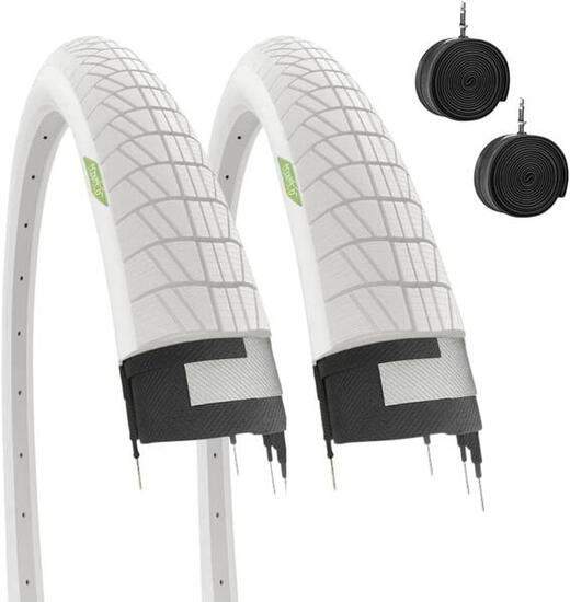 2 copertoni bianchi 20x1.75 + camere pneumatici bici 20 x 1.75 graziella EV
