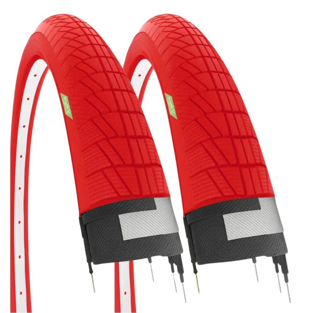 ECOVELO 2 copertoni rossi 20x1.75, pneumatici bici 20 x 1.75 bicicletta graziella EV