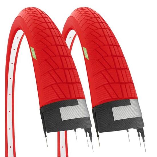 2 copertoni rossi 20x1.75 pneumatici bici 20 x 1.75 bicicletta graziella EV