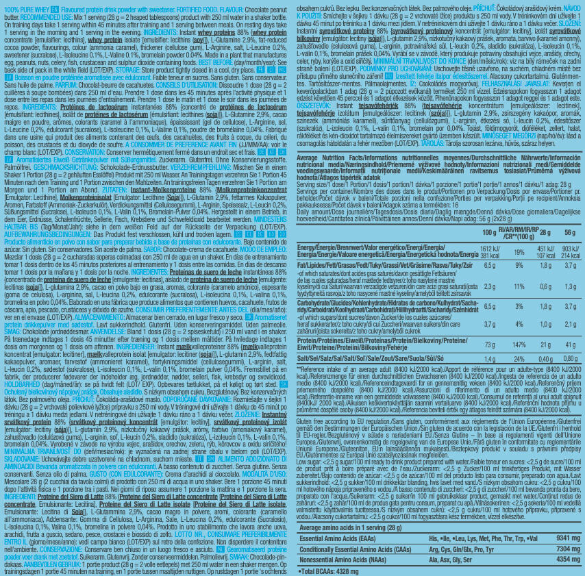 Concentrato di siero di latte - 100% Pure Whey - Cioccolato al Burro di Arachidi 3/3