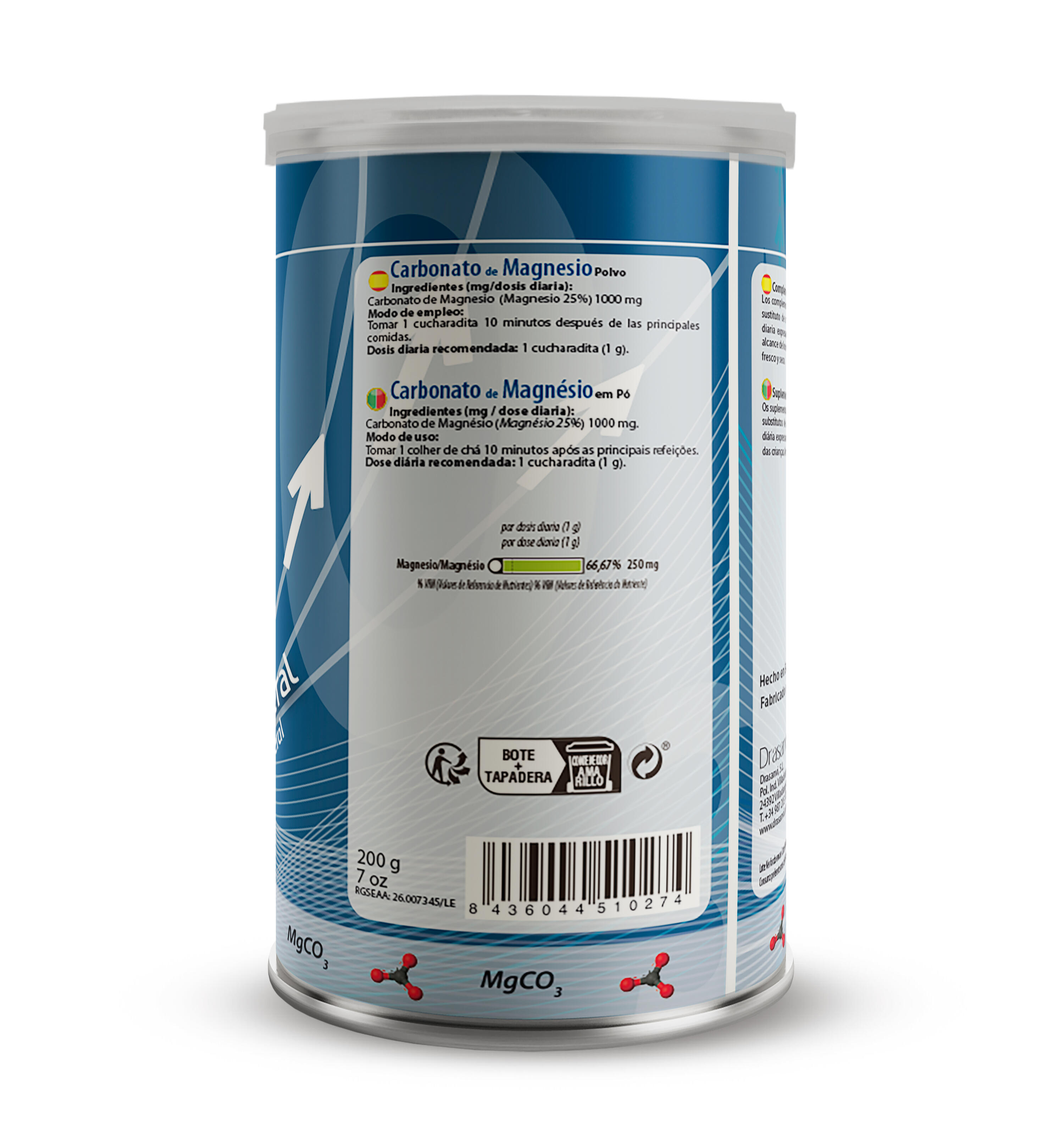 CARBONATO MAGNESIO 200G DRASANVI 6/6