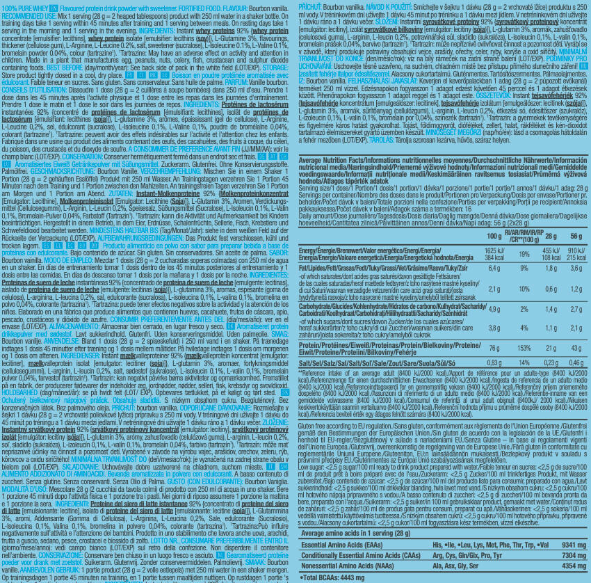 Wei-eiwit - 100% Pure Wei (454g) - Vanille 3/5