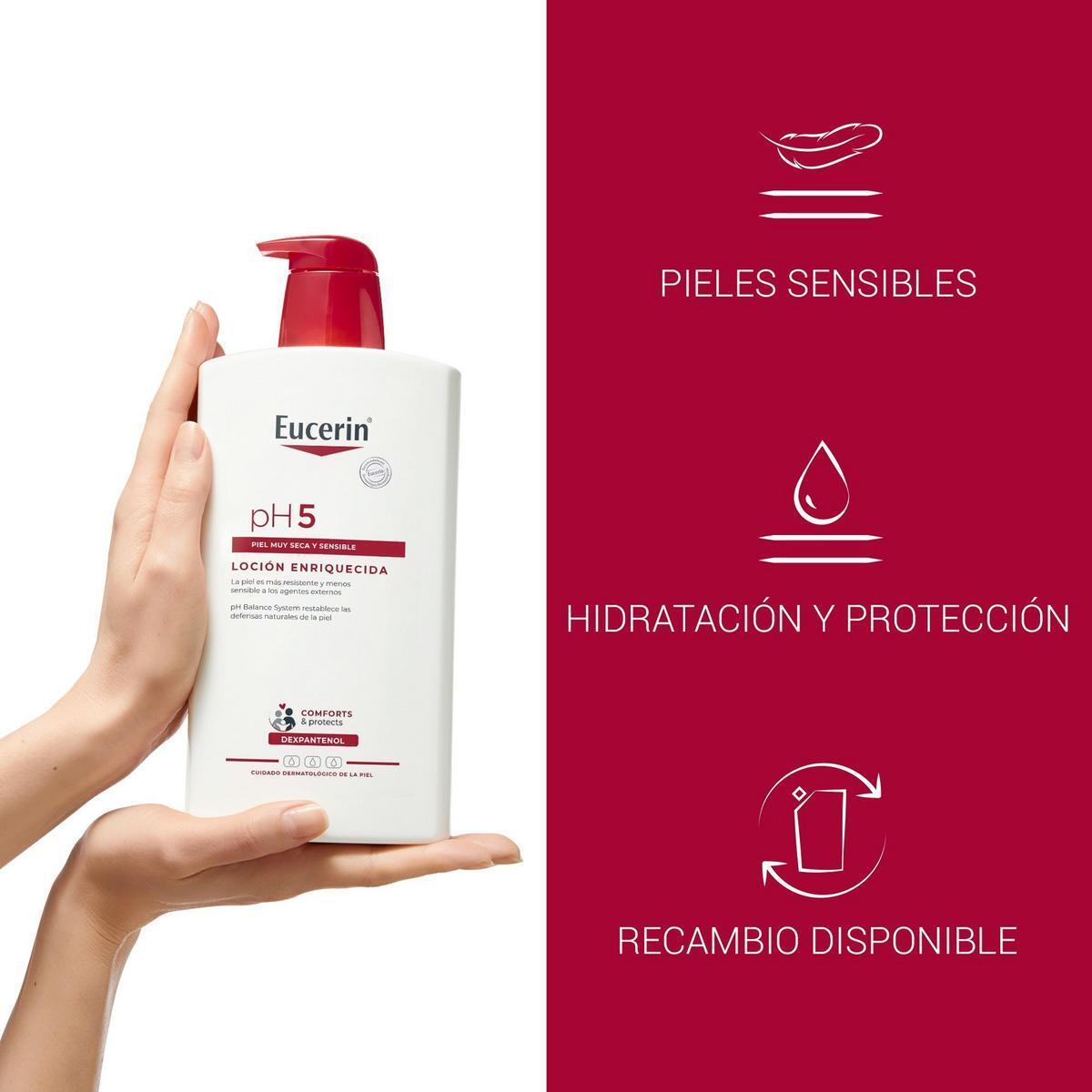 EUCERIN pH5 Loción Hidratante Corporal Enriquecida 1000ml 3/6