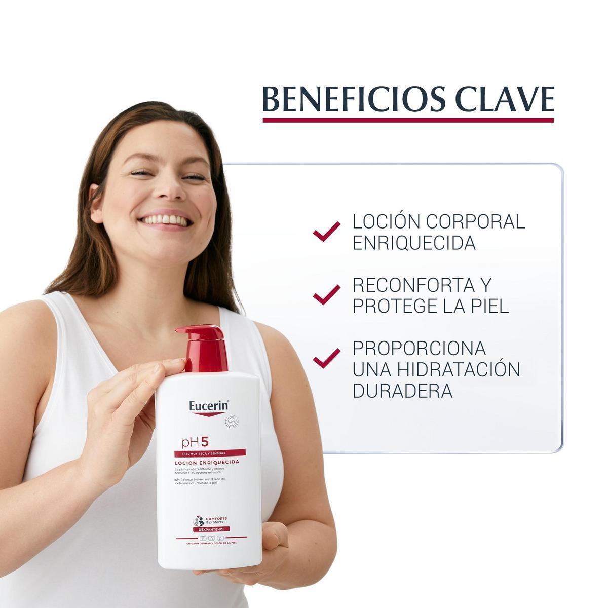 EUCERIN pH5 Loción Hidratante Corporal Enriquecida 1000ml 2/6