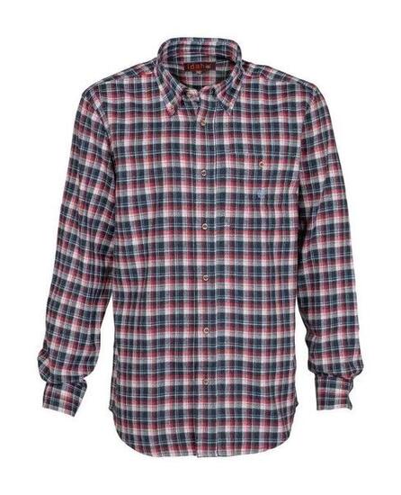 Chemise à Carreaux Percussion Castor Rouge-XL