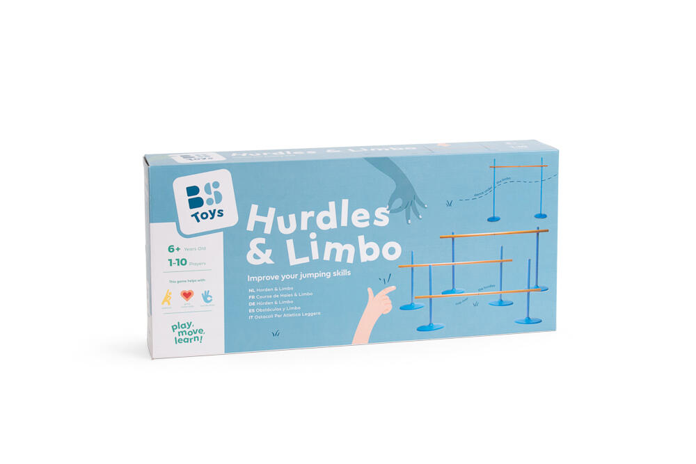 Course de haies avec 3 obstacles réglables pour enfants - jeu de plein air 4/5