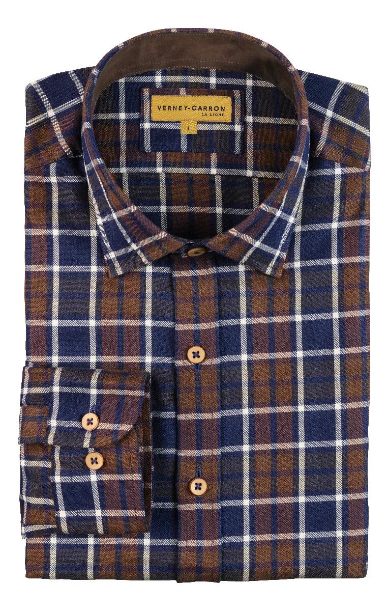 CAMASA BUMBAC BARBATI VERNEY CARRON MERY BROWN/BLUE