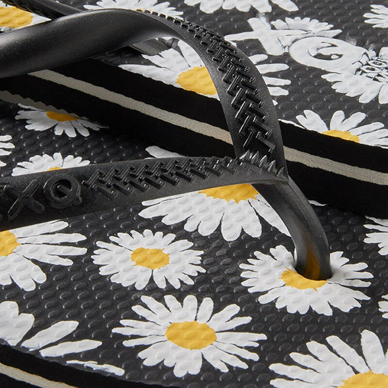 Chancletas de Playa Negras con estampado 3/3