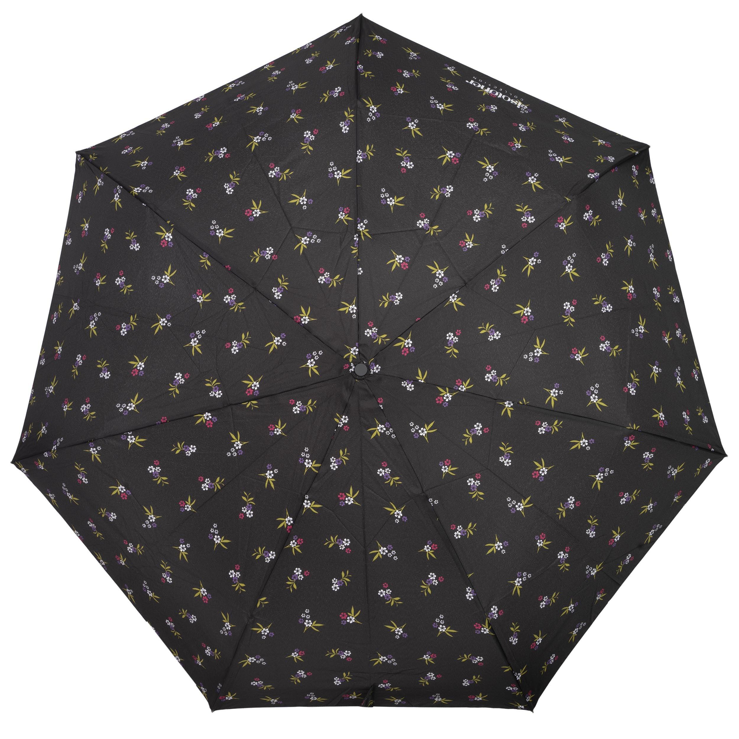 Ombrello nero Petites Fleurs UPF50+ (piccoli fiori) 3/5