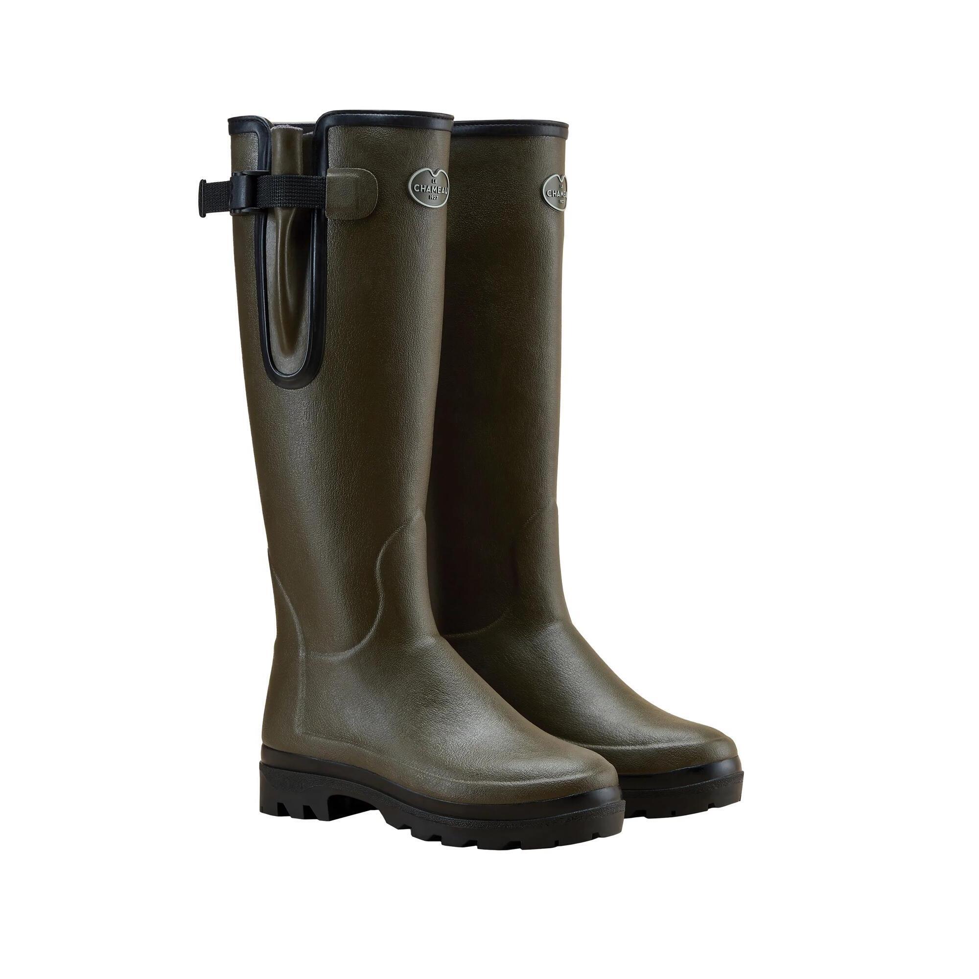 Le Chameau - Bottes Vierzonord Femme Le Chameau Doublées Néoprène Vert Chameau - 38 - Bottes ; Botillons - Vert - Decathlon
